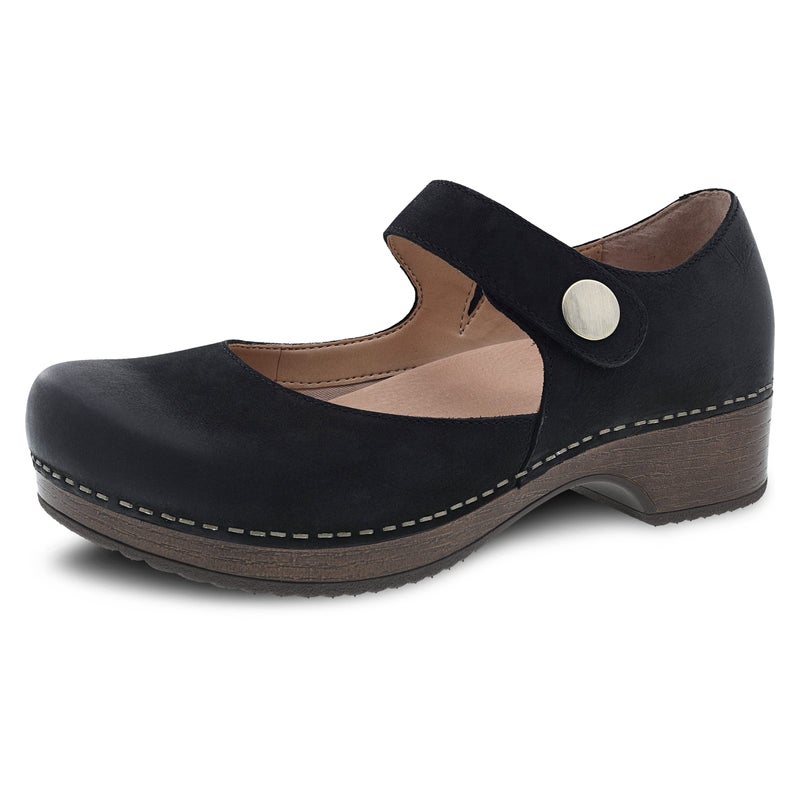 Dansko Beatrice Mary Jane Clog for Women - Memory Foam and Arch Support for All -Day Comfort and Support - Lightweight EVA Outsole for Long-Lasting Wear Black 5.5-6 M US - Image 1
